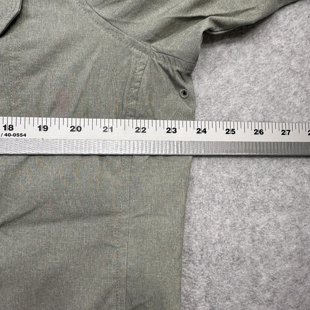 LL Bean Shirt Women XL Deep Olive NFZ Long Sleeve Button Outdoor Hiking Pockets - Picture 14 of 16